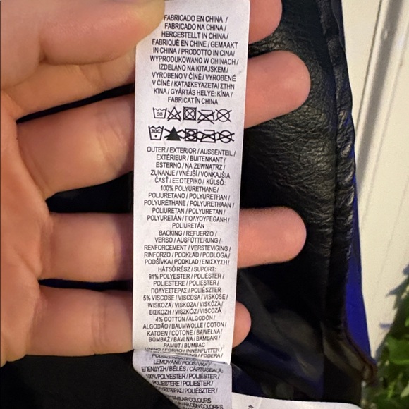 Primark Black Leather Jacket - Picture 4 of 4